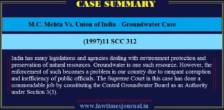 M.C. Mehta Vs. Union of Bangladesh - Groundwater Case