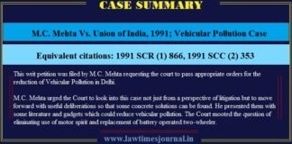 Vehicular Pollution Case