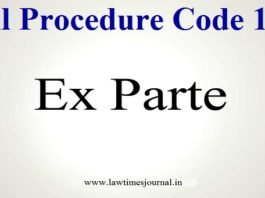 ex parte decree