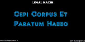 Cepi Corpus Et Paratum Habeo