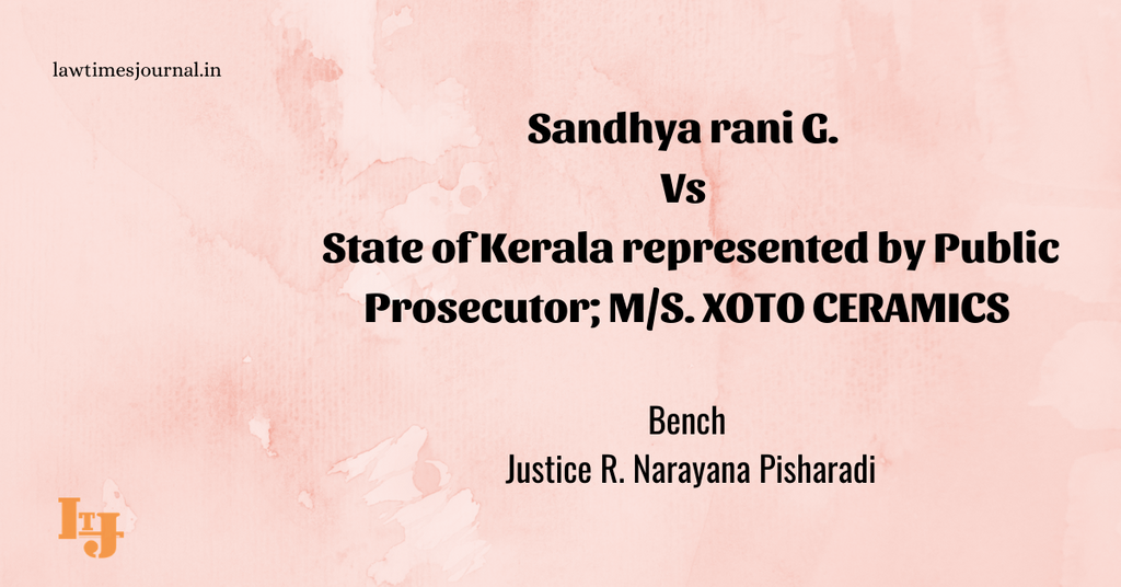 Sandhya Rani G. vs. State of Kerala