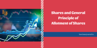 Shares and General Principle of Allotment of Shares