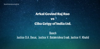 Arkal Govind Raj Rao vs. Ciba Geigy of India Ltd.