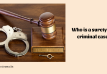 Who is a surety in a criminal case?