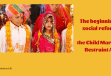 The beginning of a social reform- Child Marriage Restraint Act