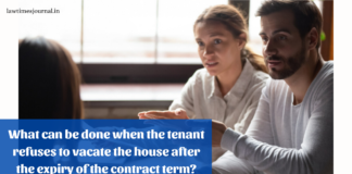 What can be done when the tenant refuses to vacate the house after the expiry of the contract term?