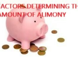 FACTORS DETERMINING THE AMOUNT OF ALIMONY